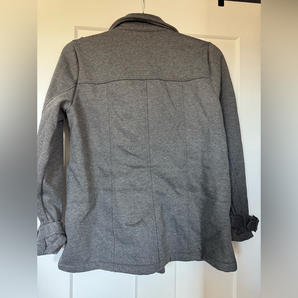 TORRID | Fleece Peacoat Jacket gray sz 00 M - Picture 5 of 8